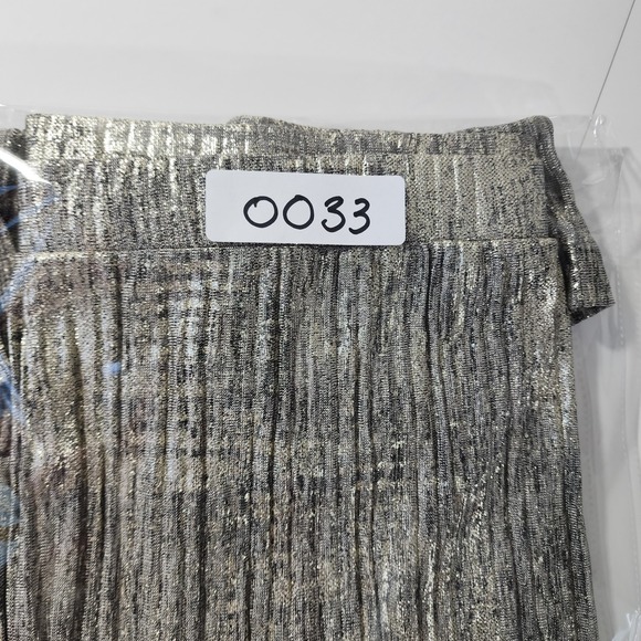 Jennifer Lopez Skirt‎ Women's X Large Gold Gray Metallic Abstract Sparkly - Picture 9 of 9